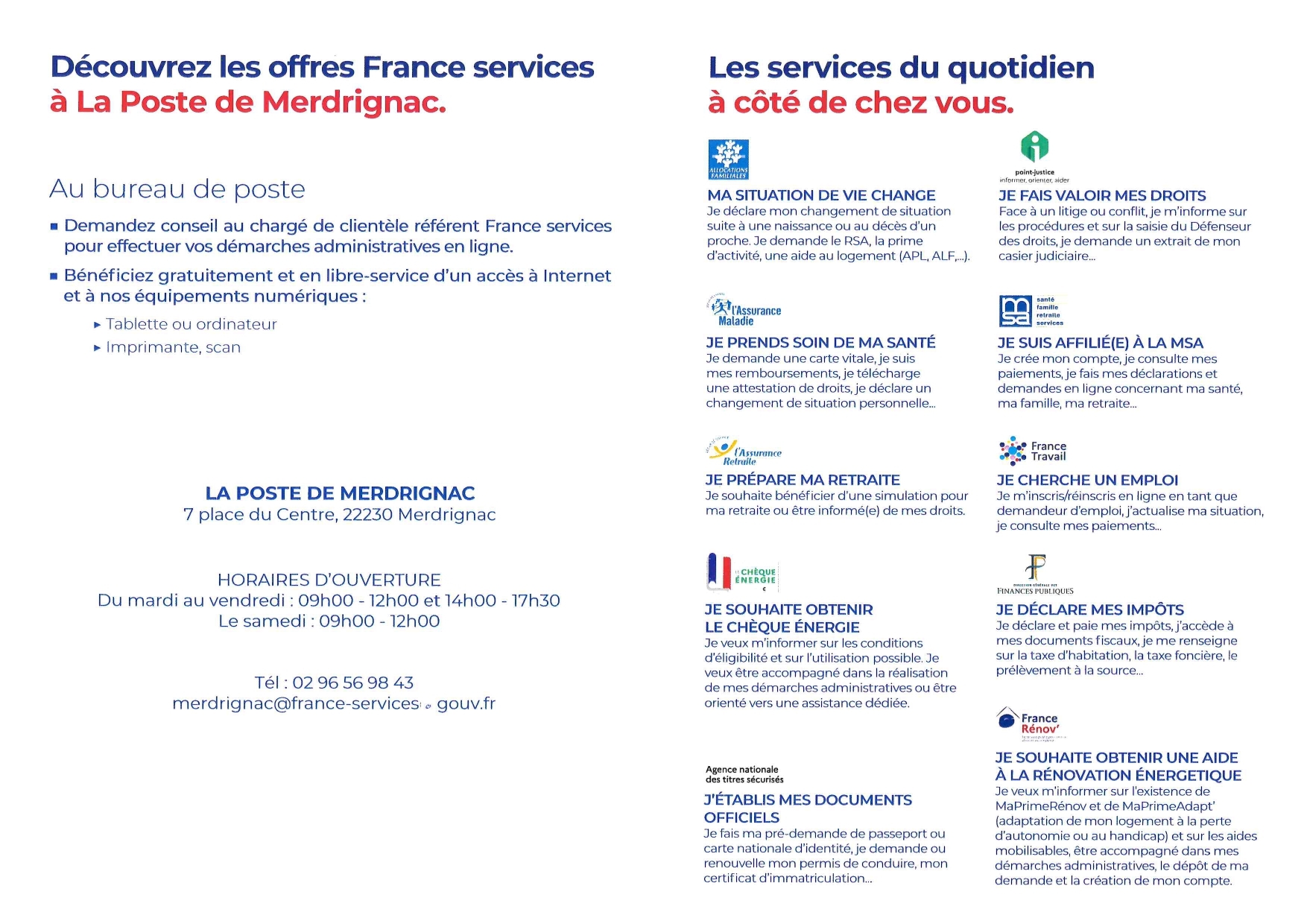 les services du quotidien à côté de chez vous 